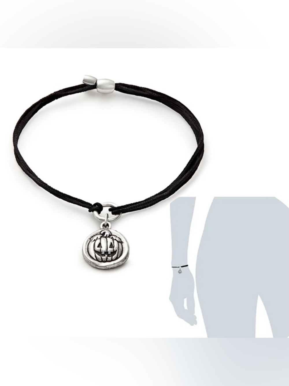 ALEX AND ANI Kindred Cord Halloween Jack O’Lantern Pull Cord Bracelet